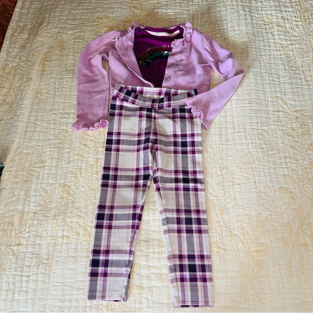Janie and Jack Pink Plaid Garment 4t